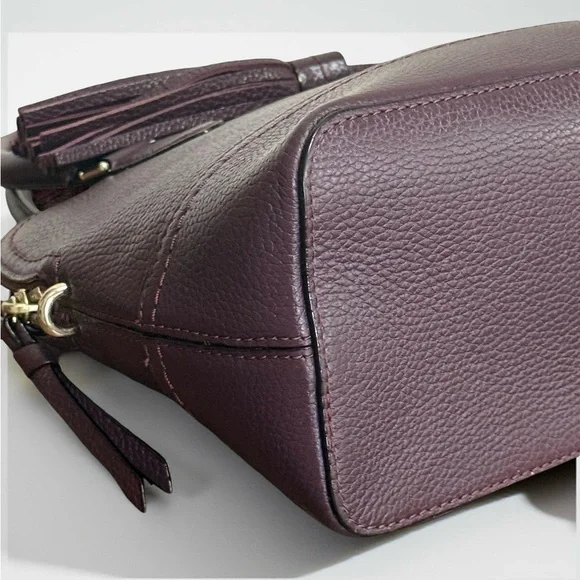 Authentic Kate Spade Plum Carli McCall Street Leather Satchel Crossbody! COA! - Picture 8 of 13